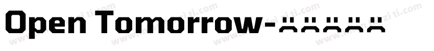 Open Tomorrow字体转换